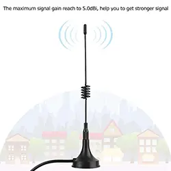 Antenne 4G de Communication Radio 5dbi avec Cable 5m Connecteur SMA mâle