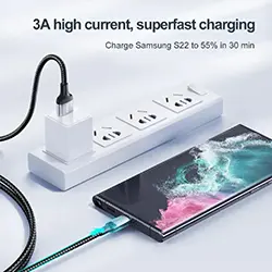 Cable de charge USB-A vers Type-c Joyroom S-UC027A10 3A 1.2m - Blanc