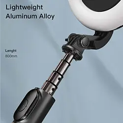 Trepied Baton Perche à Selfie 80cm YESIDO SF12 avec Anneau Lumineux LED en alliage d'aluminium