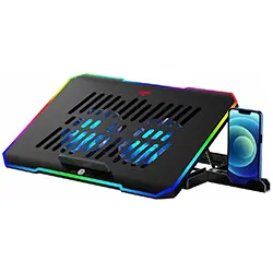 HAVIT F2069 Refroidisseur ordinateur portable jusqu'à 17 pouces RGB avec 2 ventilateurs