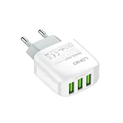 Chargeur LDNIO A3312 Triple USB 5V/3.4A 17W pour iphone Samsung Android + Cable Micro USB 1m
