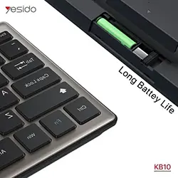 Clavier sans-fil 2.4Ghz YESIDO KB10 Portable Pour Windows / Mac / Linux