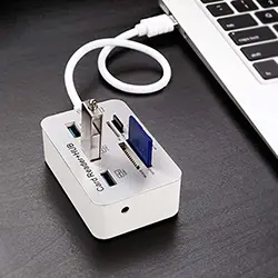 HUB USB 3.0 vers 3 * USB 3.0 + Lecteur carte SD + Micro SD + T-Flash + M2