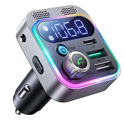 Emetteur FM Bluetooth 5.0 + chargeur AUTO Joyroom JR-CL16 48W PD + USB double microphone