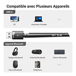 Adaptateur dongle bluetooth 5.4 USB UGREEN avec antenne Portée de 120m