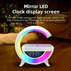 Haut Parleur Réveil Horloge sans-fil Bluetooth USB Micro SD Radio FM AUX Chargeur sans-fil RGB BT-3401