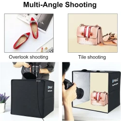 SOFTBOX Boîte à lumière PULUZ Lightbox 160 LED pour prise de vue studio 40cm x 40cm avec 12 Fonds Inclus