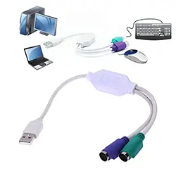 Adaptateur Convertisseur USB mâle vers to PS2 femelle pour Clavier et Souris