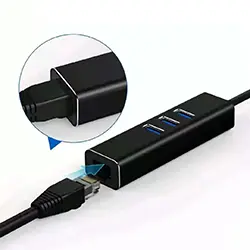 Adaptateur ethernet Gigabit HUB type-c USB-C vers to RJ45 + 3 x USB 3.0