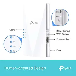Répéteur WiFi 6 Amplificateur TP-Link RE500X Bi-Bande AX1500 Gigabit