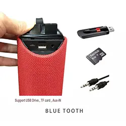 Haut-parleur Baffle portable sans-fil Bluetooth AUX Micro SD USB TG113 - Vert