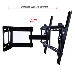 Support mural universel pour TV avec bras télescopique rotatif réglable avec inclinaison de 26 à 55 pouces supporte jusqu'à 50kg D40