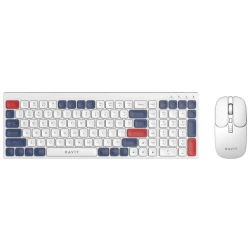 HAVIT KB830WB Kit Clavier et Souris sans-fil Bluetooth + 2.4ghz Rechargeable