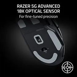 Souris sans fil 2.4ghz et Bluetooth gaming Razer Basilisk V3 X Hyperspeed 9 boutons Noir et Vert