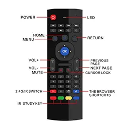 Télécommande Air Mouse Avec Clavier Sans Fil 2.4Ghz Pour Smart Tv/ Tv Box Android PC