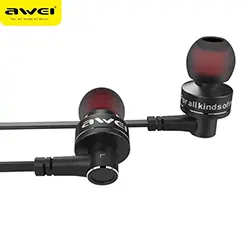 Ecouteur Sans-fil Bluetooth 4.2 AWEI B990BL Tour de Cou pour Sport avec microphone - Noir