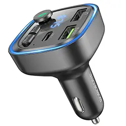 Emetteur FM Bluetooth + chargeur AUTO type-c et 2 x USB QC3.0 18W Borofone BC48