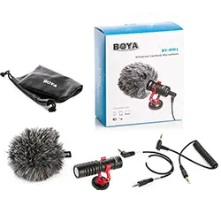 Microphone de Studio à condensateur 3.5mm BOYA BY-MM1 pour caméra et enregistrement vidéo  iPhone, Smartphone Android