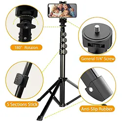 Trépied et selfie Portable YS-818 extensible 157cm pour Téléphone Smartphone Caméra