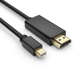 Câble Adaptateur Convertisseur Mini Displayport DP mâle Thunderbolt vers HDMI mâle 1080P 1.8m