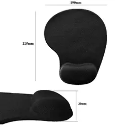 Tapis de souris antidérapant ergonomique avec repose poignet en gel réduit la Fatigue des mains 23 x 19cm - Violet