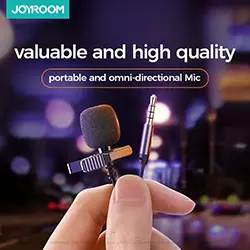 Microphone Cravate Lavalier Filaire Joyroom JR-LM1 2m