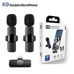 Double Microphone Lavalier cravate sans-fil K9 Lightning iphone