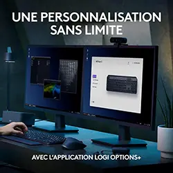 Logitech MX Keys S Clavier sans Fil Bluetooth Rechargeable USB-C Rétroéclairé AZERTY Français