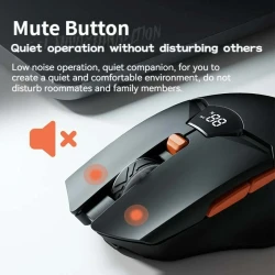 Souris Sans-Fil Double Mode Bluetooth & 2.4G avec Écran Batterie LED Rechargeable 600mAh