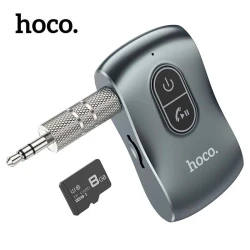 HOCO E73 Récepteur Bluetooth 5.0 Audio AUX 3.5mm avec micro intégré pour voiture