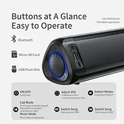 Haut-parleurs Bluetooth 5.0 portable Awei Y333 Carte SD AUX USB 1800mAh