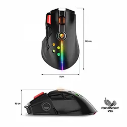 Souris sans-fil 2.4ghz Gaming Rechargeable 800 mAh Spirit Of Gamer XPERT-M600 S-XM600RF 10000dpi 12 boutons programmables