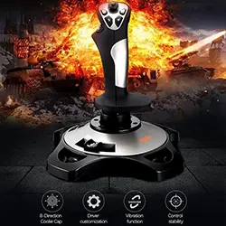 Joystick Manette de jeu pour simulateur de vol PXN 2113 Pro avec Vibration pour PC