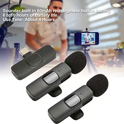 Double Microphone Lavalier cravate sans-fil K9 Lightning iphone