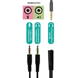 Séparateur Audio 2 en 1 Awei AUX-002 3.5mm Jack Casque Microphone Pour Ordinateur De Bureau Portable Téléphone Portable