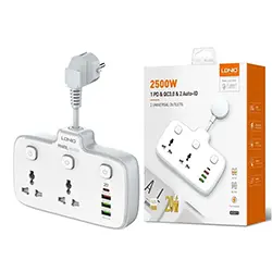 Multiprise universelle LDNIO SC2413 2 Prise AC + 3 USB + 1 USB-C PD - 2500W