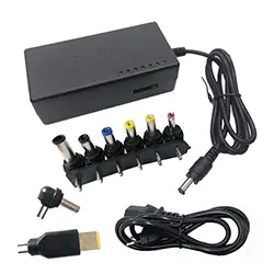 Chargeur Alimentation universel pour Laptop ordinateur portable 12V 15V 16V 18V 19V 20V 24V 4.5A, 96W + Tete Bleu HP, USB LENOVO