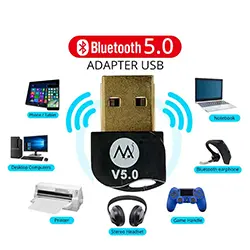 Dongle Adaptateur clé USB Bluetooth 5.0 pour PC Laptop Casque MASTERiT