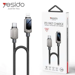 YESIDO CA180 Câble USB-C vers Lightning 27W avec Écran Digital de puissance