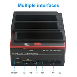 Station d'accueil Docking HDD Multi-fonction Clonage SATA IDE triple emplacement USB 3.0 - 893u3