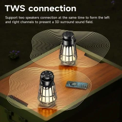 HOCO BS61 2 en 1 Lanterne Lampe de camping + Haut parleur Bluetooth 5.3