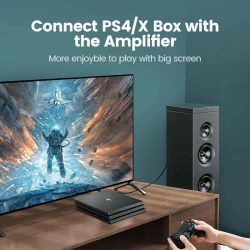 Ugreen Câble Audio optique numérique Toslink 2m pour Home cinéma TV PS4 Xbox