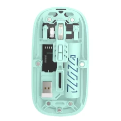Souris sans-fil Transparente 2.4Ghz + Bluetooth Rechargeable