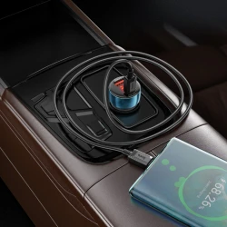 HOCO Z50 Chargeur AUTO de voiture 48W avec Câble USB-C Type-C vers Type-C