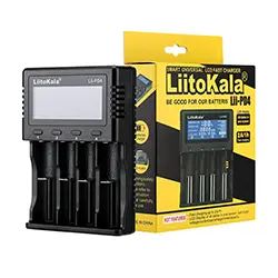 Chargeur de pile batterie professionel LiitoKala lii-PD4 Li-ion 3,7 V et NiMH 1,2 V 2A 18650 21700 26650 AA AAA