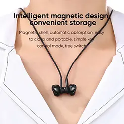 Ecouteur sans-fil Bluetooth 5.0 Sport à Tour de cou Intra-Auriculaire Magnétique Joyroom JR-D6