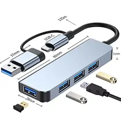 HUB Répartiteur USB 3.1 et Type-c vers 4 x Ports USB 3.0 MT-HB421