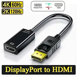 Adaptateur Convertisseur Displayport DP mâle vers HDMI femelle 4K 60Hz