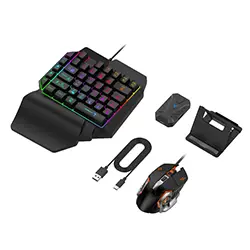 Ensemble Gaming 4 en 1 avec clavier et souris, convertisseur Bluetooth pour jeux mobiles Android et IOS