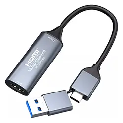 Carte d'acquisition Capture vidéo USB 3.0 & Type-c HDMI 1080p 60Hz pour Switch, Xbox, PS4/5, diffusion en direct
